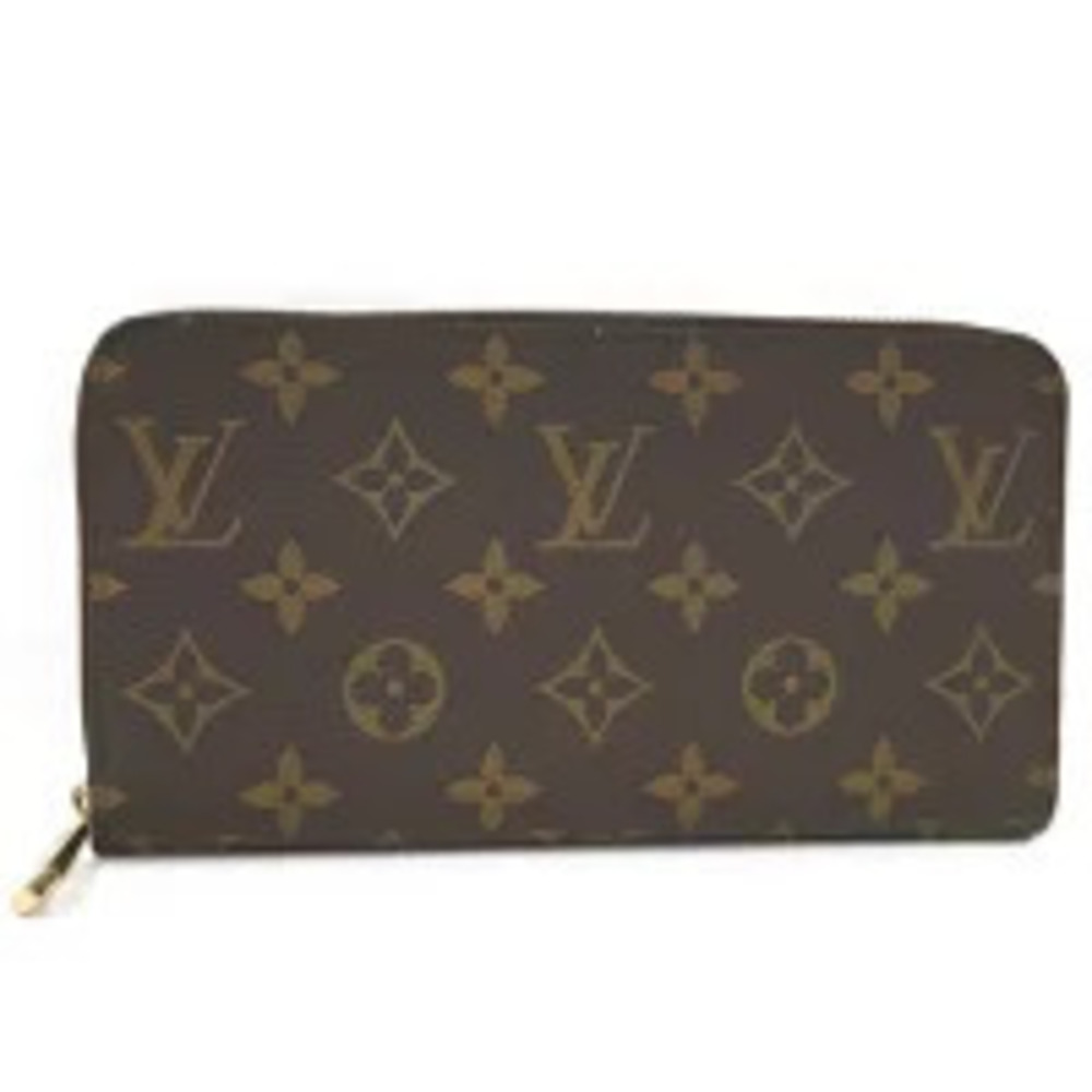 LOUIS VUITTON Zippy Wallet Round Zipper Long Monogram Brown
